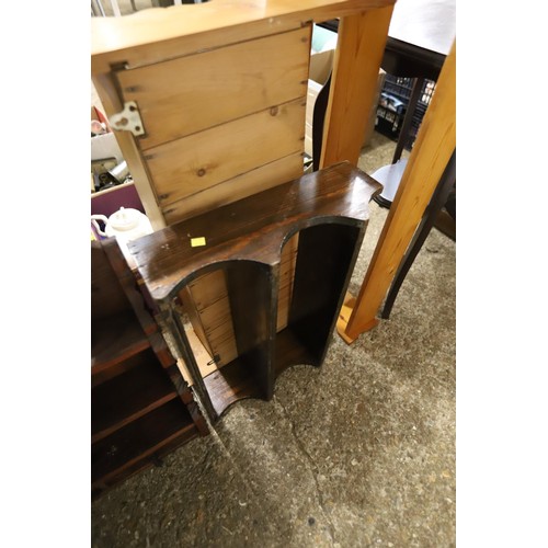 170 - Occasional table, shelves, magazine rack, small drop leaf