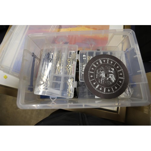 198 - 2 boxes of quartz clock parts - hobby set & heavy duty boxes