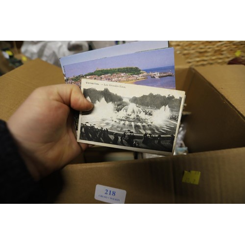 218 - Box of postcards