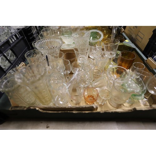 276 - 4 boxes of mixed glassware