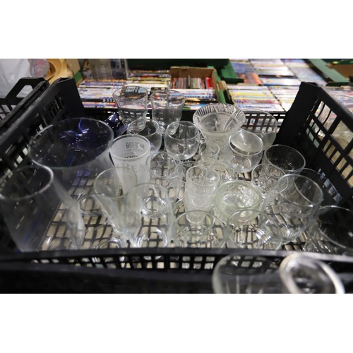 276 - 4 boxes of mixed glassware