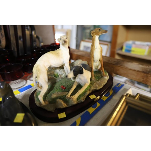 472 - 4 greyhound ornaments - Beswick, Juliana, Doris Dawson