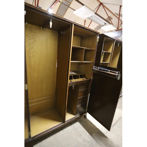 504 - Waring & Gillow Double gents wardrobe