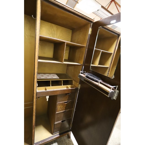 504 - Waring & Gillow Double gents wardrobe