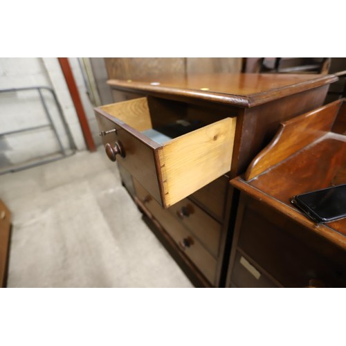 505 - Antique mahogany 2 over 3 chest of drawers