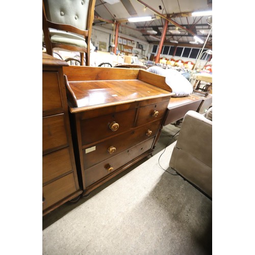 506 - Antique mahogany 2 over 2 chest