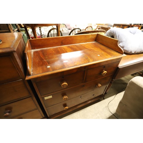 506 - Antique mahogany 2 over 2 chest