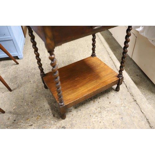 543 - Barley twist occasional/hall table with drawer