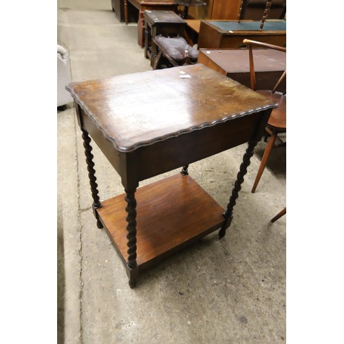 543 - Barley twist occasional/hall table with drawer