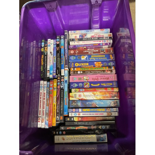 242 - Tub of DVDs & VHS