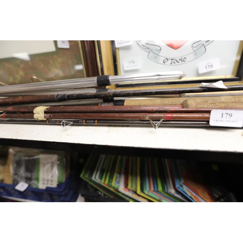 103 - Bundle of fishing rods & rod rest