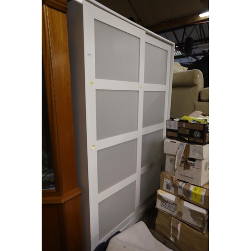 585 - White sliding door wardrobe