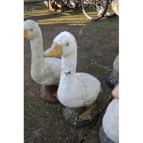 57 - 3 x garden duck ornaments