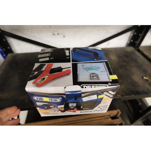 99 - Draper 12v & 6v charger - warranted until 12 noon Tuesday following the above sale