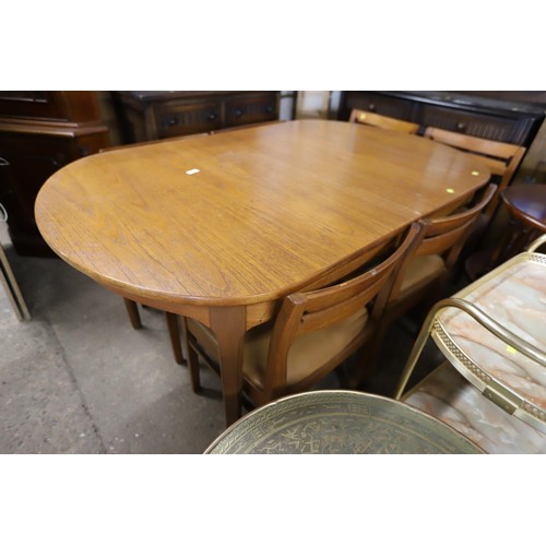 562 - Nathan teak extending dining table & set of 6 chairs