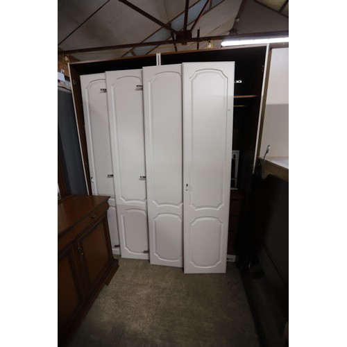 578 - 2 x white wardrobes