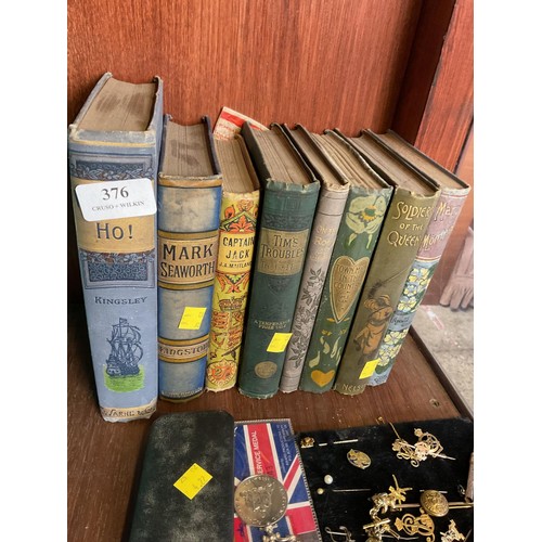 376 - 8 antique books