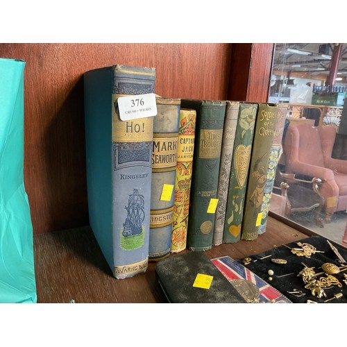 376 - 8 antique books