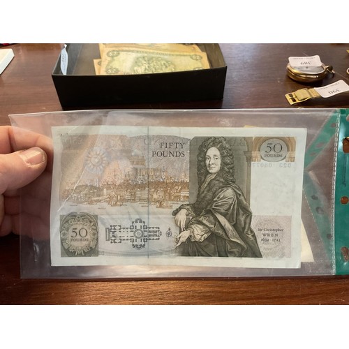 382 - Vintage £50 & £10 notes