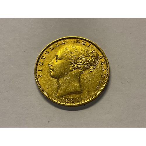 386 - 1880 Victorian gold sovereign