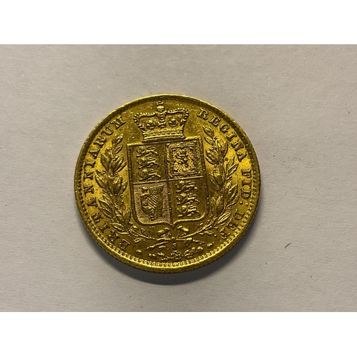 386 - 1880 Victorian gold sovereign