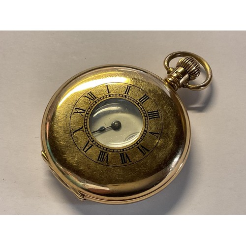 388 - Hallmarked 9ct gold case Waltham USA pocket watch