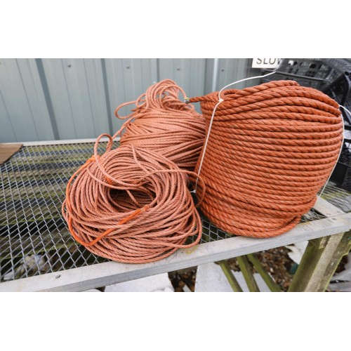 8 - 3 rolls of orange rope