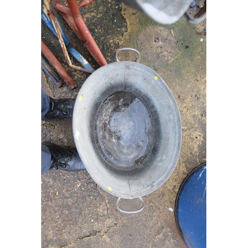 24 - 2 x small galvanised baths