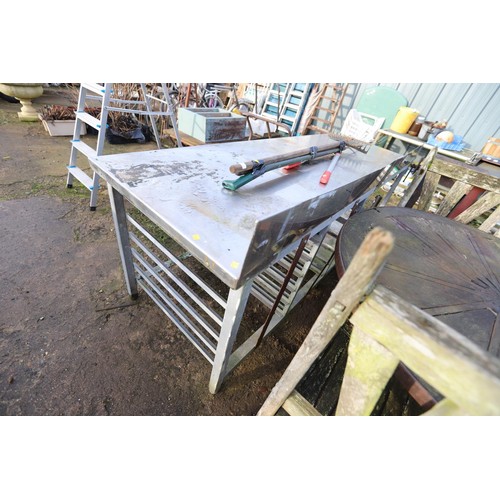 36 - Large stainless steel table