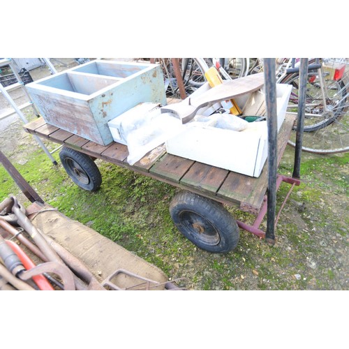 51 - Flat bed barrow etc