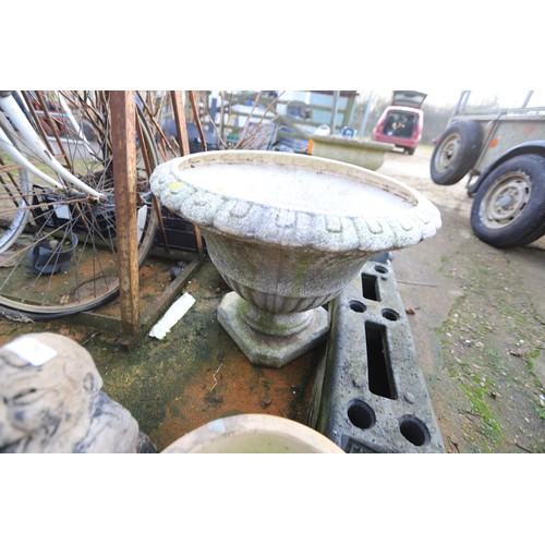 57 - Stone effect urn plastic planter