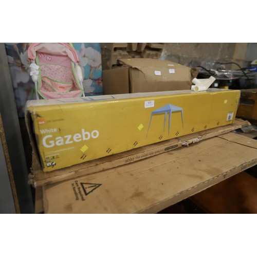 115 - White gazebo 2.7 x 2.7 m in box