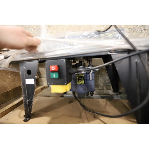 117 - Power craft electric router table - warranted until noon Tuesday following the above sale