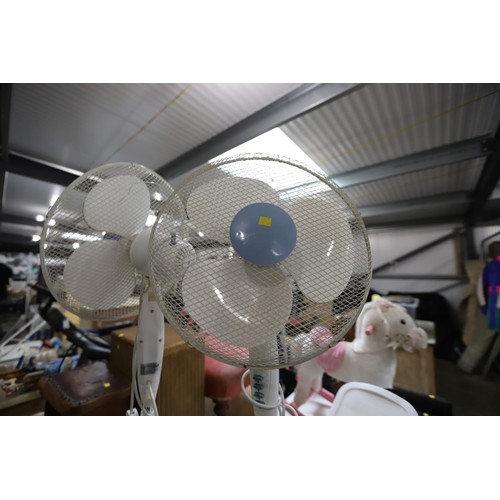 141 - 2 floor standing fans - warranted until 12 noon Tuesday following the above sale