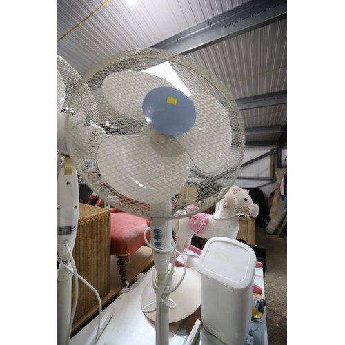 141 - 2 floor standing fans - warranted until 12 noon Tuesday following the above sale