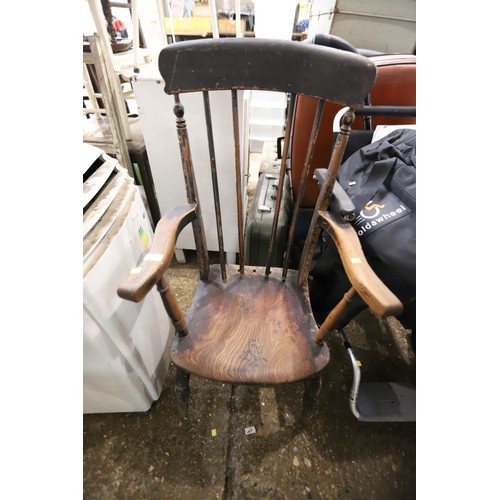 175 - Antique elbow Windsor chair A/F