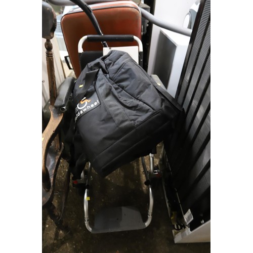 176 - Fold & wheel wheelchair - no charger/controller - with user manual