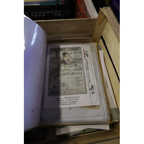 254 - 3 trays of French ephemera, etc