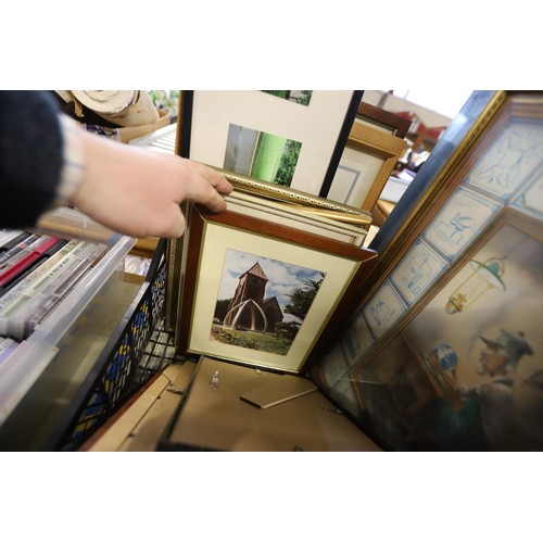 259 - Box of framed prints, pictures, photographs