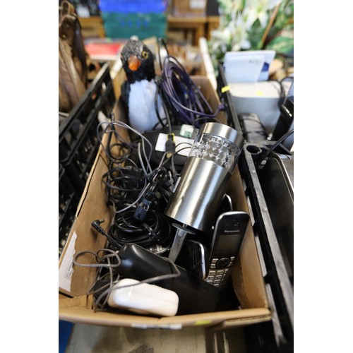 281 - Qty of electrics, incl toaster, kettle, mixer, iron, phones, diffusers, milk heater, etc – warranted... 