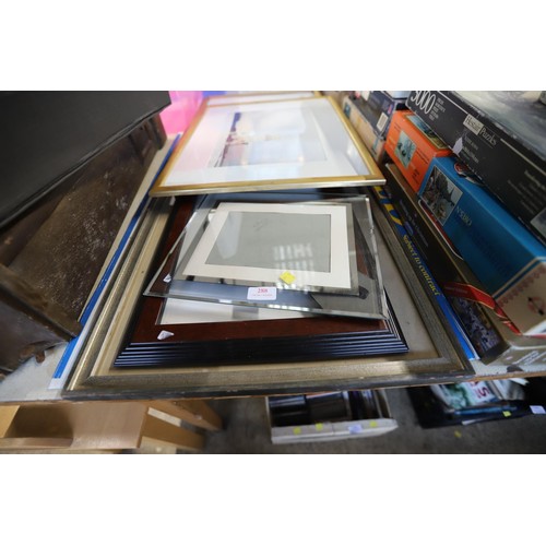 288 - Assortment of picture frames, plus 1 picture