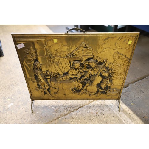 294 - Brass fire screen