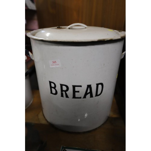 305 - Bread & flour bins, enamel