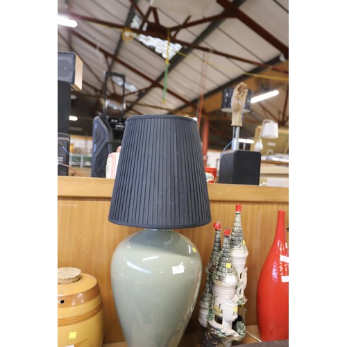 327 - Large lamp with shade - warranted until 12 noon Tuesday following the above sale