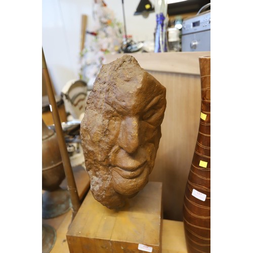 338 - Decorative bust on wooden base