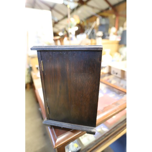 370 - Antique small wooden cupboard measuring 14 inches wide by 12 inches high by 8 inches deep