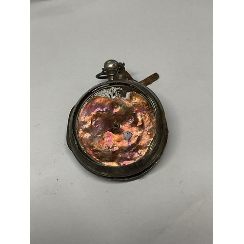 347 - 2 silver cased pocket watches a/f