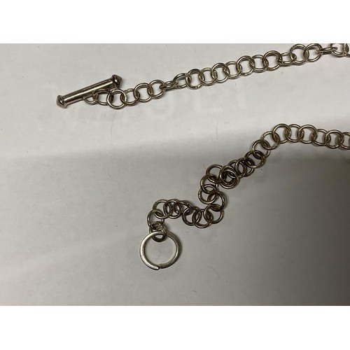 349 - 925 silver modern watch chain - 15.2gms total