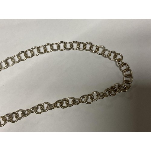 349 - 925 silver modern watch chain - 15.2gms total