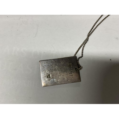 350 - Hallmarked silver June calendar pendant & chain/1 other